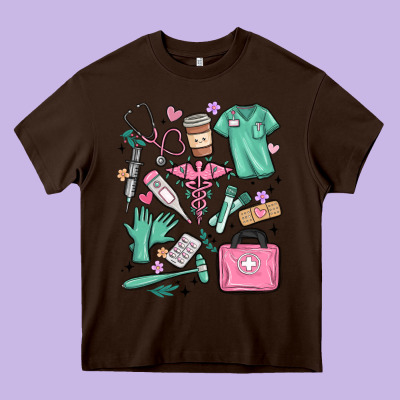Can't Talk Right Now Doing Medical Assistant Stuff Heavy Core Tee Designed By Maliassmallbusiness