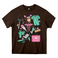 Chocolate Brown can't talk right now doing medical assistant stuff Heavy Core Tee - MaliasSmallBusiness