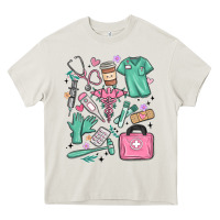 Cream can't talk right now doing medical assistant stuff Heavy Core Tee - MaliasSmallBusiness