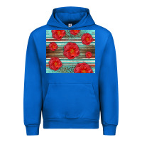 Cobalt Western Roses Urban Hoodie - LillyAllenDesigns