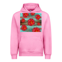 Fuchsia Pink Western Roses Urban Hoodie - LillyAllenDesigns
