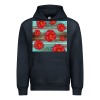 Navy Western Roses Urban Hoodie - LillyAllenDesigns