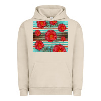 Pigment French Oak Western Roses Urban Hoodie - LillyAllenDesigns