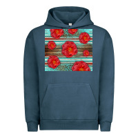 Pigment Midnight Navy Western Roses Urban Hoodie - LillyAllenDesigns