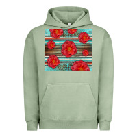 Pigment Oil Green Western Roses Urban Hoodie - LillyAllenDesigns
