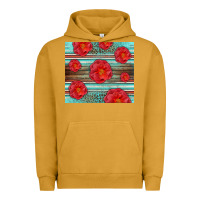 Pigment Peanut Butter Western Roses Urban Hoodie - LillyAllenDesigns