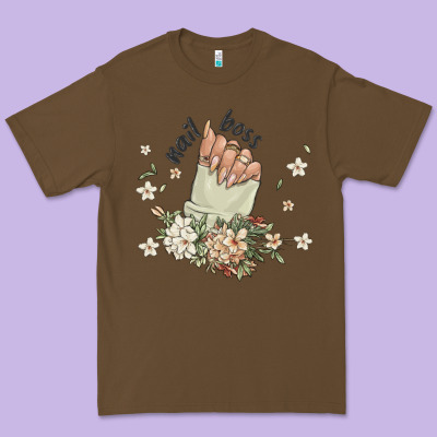 Nail Boss Premium Tee Designed By Maliassmallbusiness