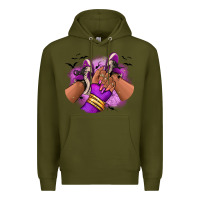 Army Green Halloween afro sneakers Premium Hoodie - RanaPortraitStore