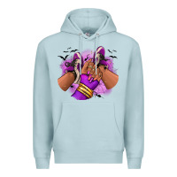 Blue Mist Halloween afro sneakers Premium Hoodie - RanaPortraitStore