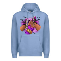 Colony Blue Halloween afro sneakers Premium Hoodie - RanaPortraitStore