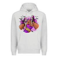 Dove Grey Halloween afro sneakers Premium Hoodie - RanaPortraitStore