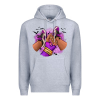 Heather Grey Halloween afro sneakers Premium Hoodie - RanaPortraitStore