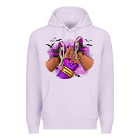 Lilac Halloween afro sneakers Premium Hoodie - RanaPortraitStore