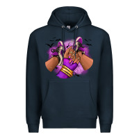 Navy Halloween afro sneakers Premium Hoodie - RanaPortraitStore