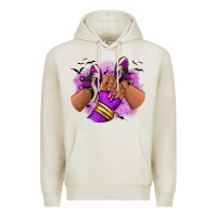 Oatmeal Heather Halloween afro sneakers Premium Hoodie - RanaPortraitStore