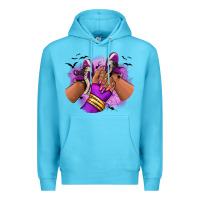Ocean Blue Halloween afro sneakers Premium Hoodie - RanaPortraitStore