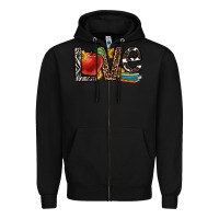 Black love teacher Zipper Hoodie - OliviaCreatesArt