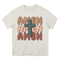 Cream amen Heavy Core Tee - MaliasSmallBusiness