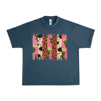 Midnight Navy cactus leopard cowhide brush stroke Urban Heavy Tee - Artiststas