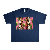 Navy cactus leopard cowhide brush stroke Urban Heavy Tee - Artiststas