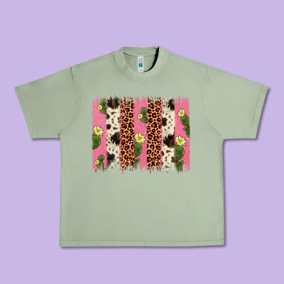 Cactus Leopard Cowhide Brush Stroke Urban Heavy Tee Designed By Artiststas