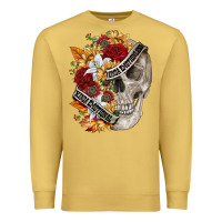 Antique Gold skull kinda emotionless kinda emotional Premium Sweatshirt - FaDigitalArtStudio
