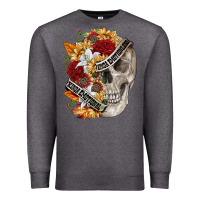 Charcoal Heather skull kinda emotionless kinda emotional Premium Sweatshirt - FaDigitalArtStudio