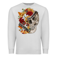 Dove Grey skull kinda emotionless kinda emotional Premium Sweatshirt - FaDigitalArtStudio