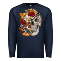 Navy skull kinda emotionless kinda emotional Premium Sweatshirt - FaDigitalArtStudio