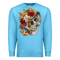 Ocean Blue skull kinda emotionless kinda emotional Premium Sweatshirt - FaDigitalArtStudio