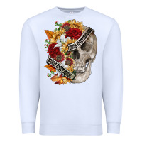 White skull kinda emotionless kinda emotional Premium Sweatshirt - FaDigitalArtStudio