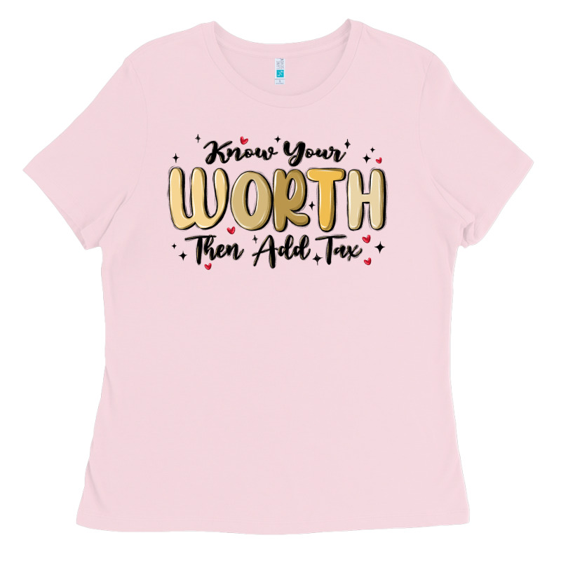 Know Your Worth Ladies Tee by MaliasSmallBusiness | Teevron