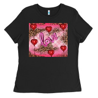 Black valentine's day love Ladies Tee - RanaPortraitStore