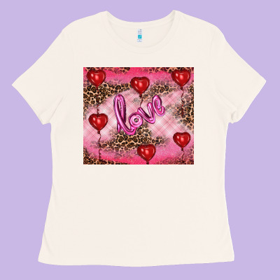 Valentine's Day Love Ladies Tee Designed By Ranaportraitstore