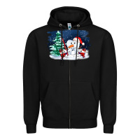 Black teeth snow party costom ado Zipper Hoodie - OliviaCreatesArt