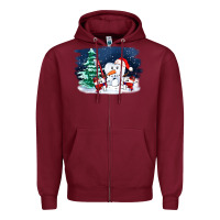 Burgundy teeth snow party costom ado Zipper Hoodie - OliviaCreatesArt