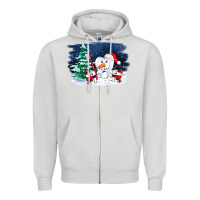 Dove Grey teeth snow party costom ado Zipper Hoodie - OliviaCreatesArt