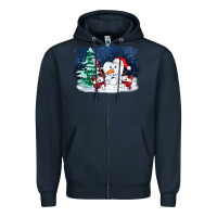 Navy teeth snow party costom ado Zipper Hoodie - OliviaCreatesArt