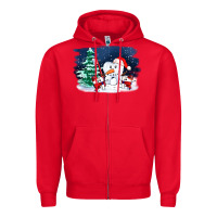 Red teeth snow party costom ado Zipper Hoodie - OliviaCreatesArt
