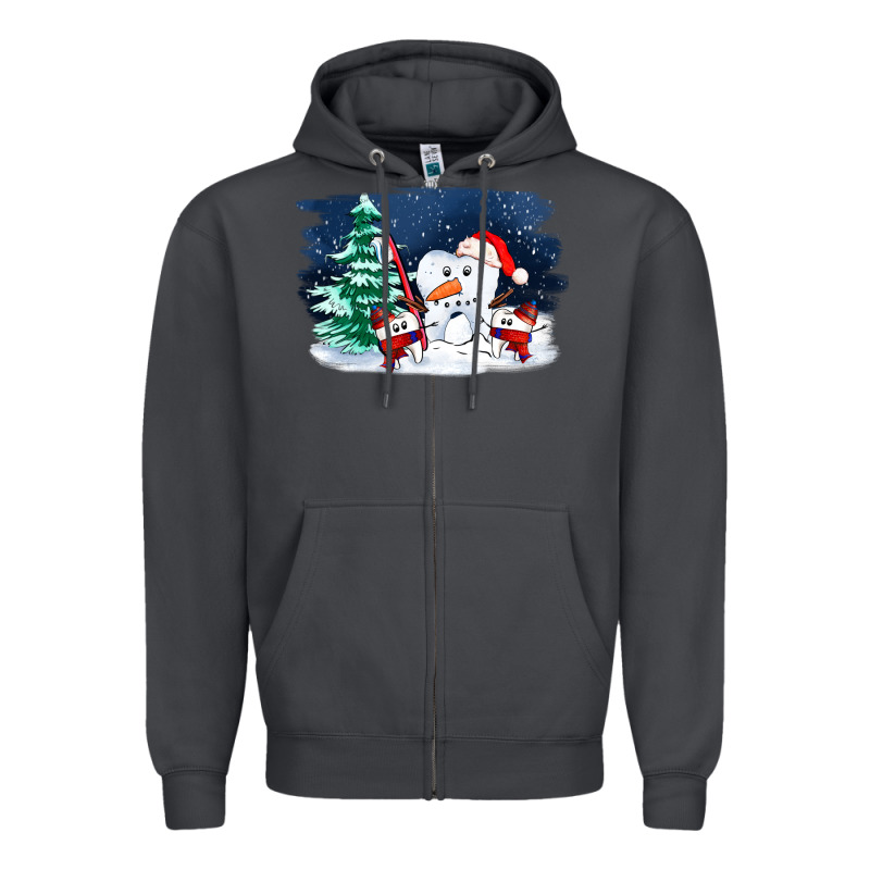 Teeth Snow Party Costom Ado Zipper Hoodie by OliviaCreatesArt | Teevron
