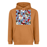 Meerkat christmas snowman seamless pattern Heavyweight Hoodie - BundleAndBundleShop