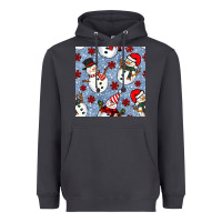 Smoke christmas snowman seamless pattern Heavyweight Hoodie - BundleAndBundleShop