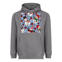 Storm christmas snowman seamless pattern Heavyweight Hoodie - BundleAndBundleShop