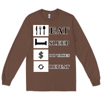 Chestnut Tax Day Eat Sleep Do Taxes Repeat Gift Long Sleeve Tee - Bettercallsaul