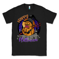 Black Happy Halloween Classic Tee - SublimationCraftShop