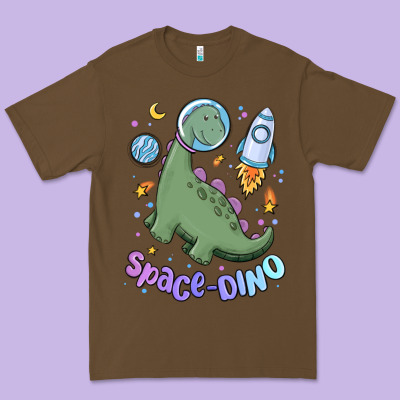 Space Dino Premium Tee Designed By Maliassmallbusiness