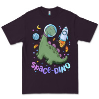 Plum space dino Premium Tee - MaliasSmallBusiness