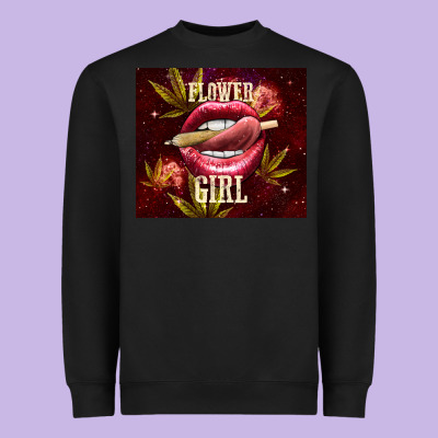 Flower Girl Heavyweight Sweatshirt Designed By Tumblerdesignbyshophia