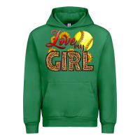 Emerald Love My Girl Softball Urban Hoodie - LillyAllenDesigns