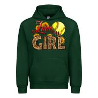 Forest Green Love My Girl Softball Urban Hoodie - LillyAllenDesigns